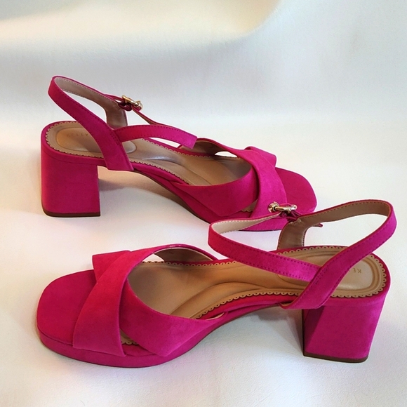 Kelly & Katie Liliena Platform Sandal Size 9.5 M Fuchsia Pink Strappy Dressy - Picture 4 of 16